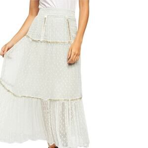 Free People Ella Midi Tiered Skirt Sugar Plum